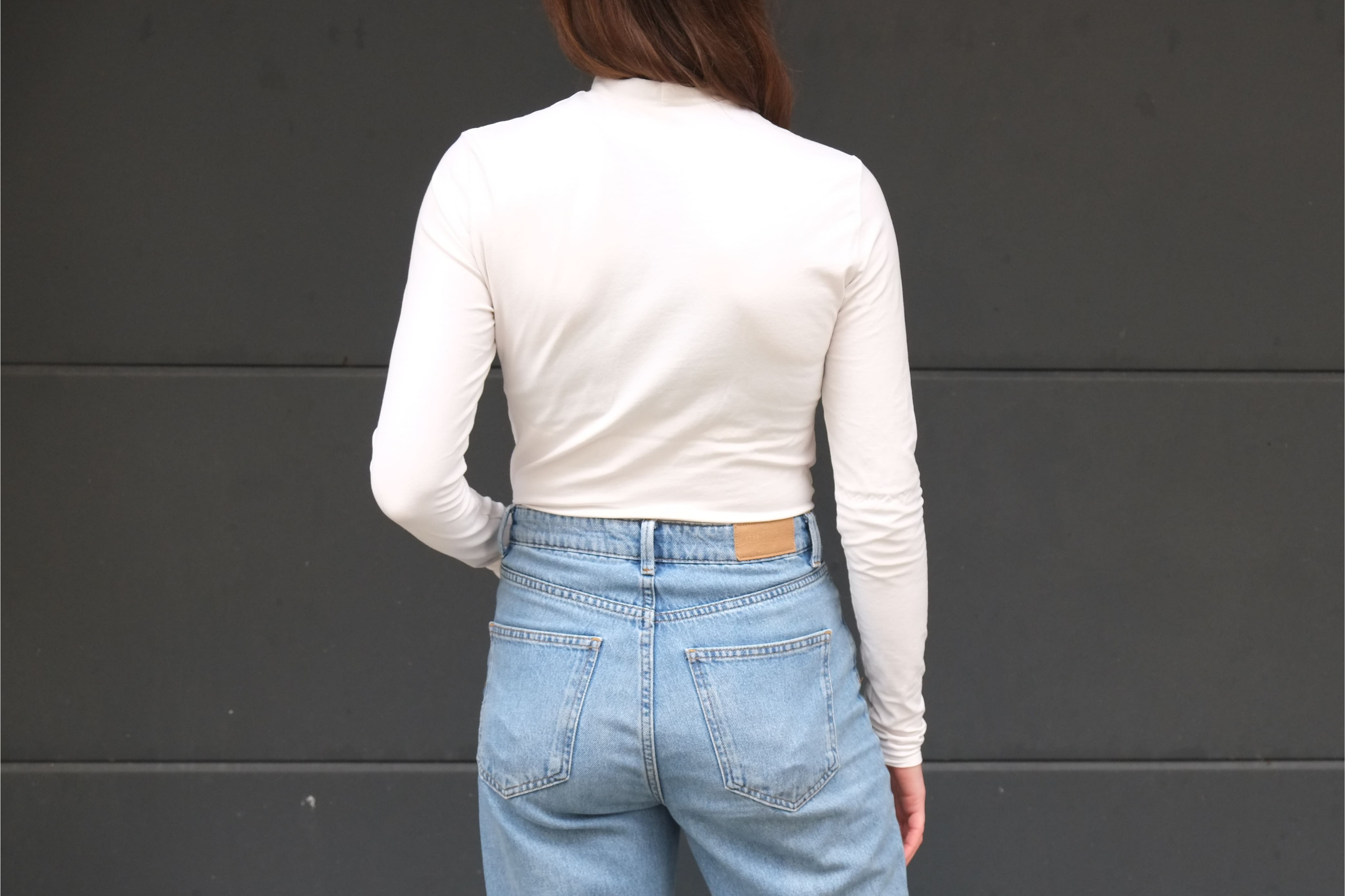 Langarmshirt weiß hinten