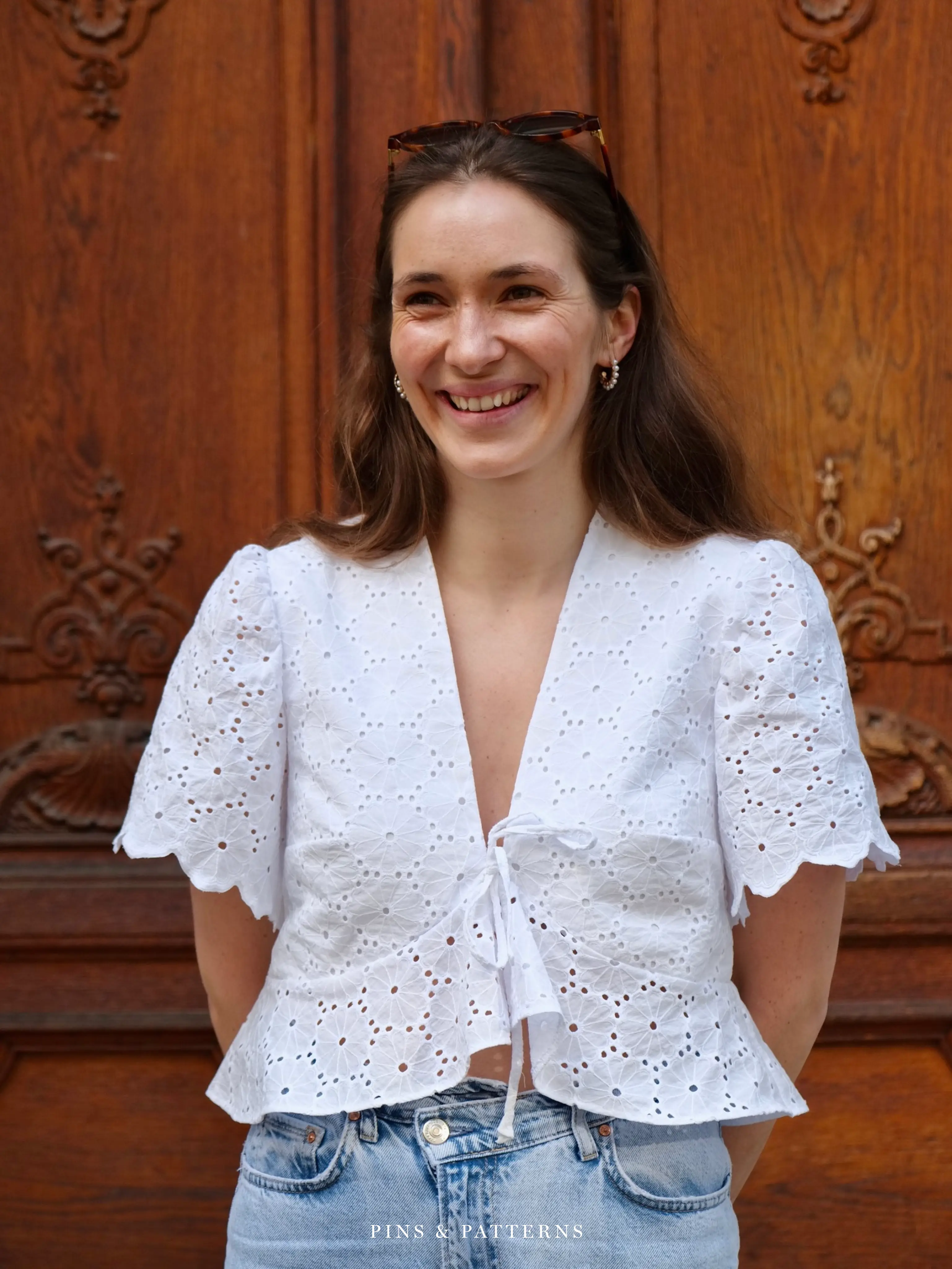 Weiße Mathilda Bluse