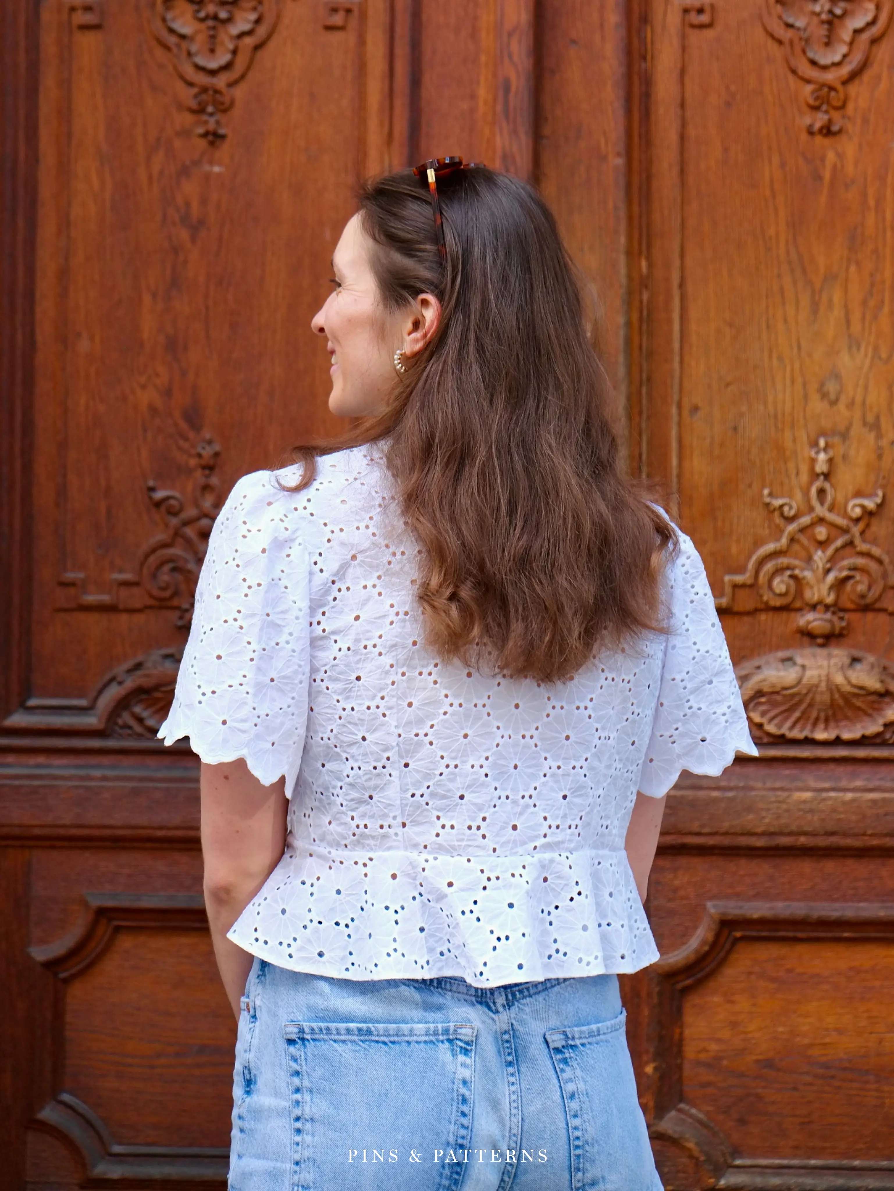 Weiße Mathilda Bluse hinten